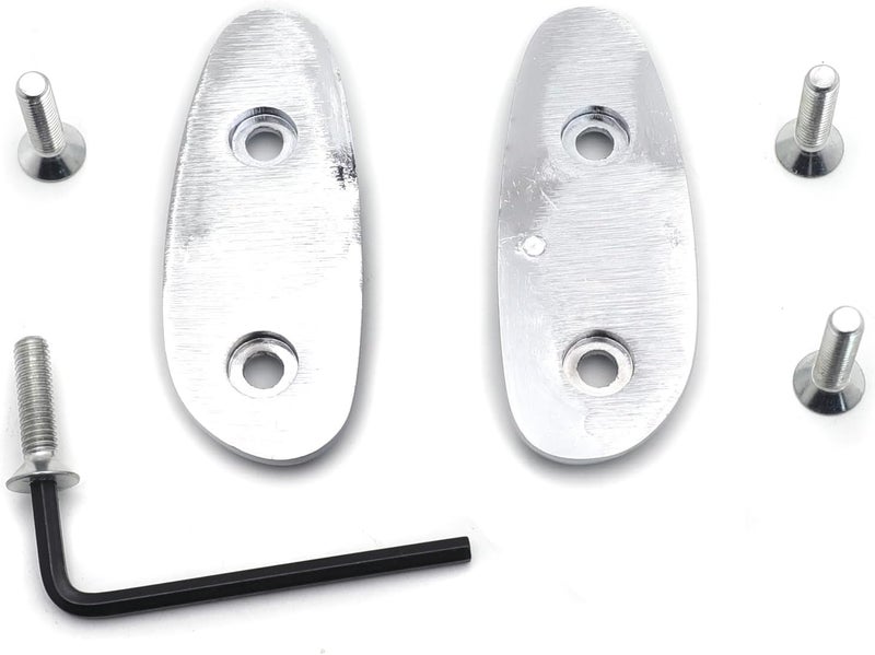 HASkulle Motorcycle Parts Mirror Block Accessories Brackets Off Base Plates for Suzuki GSXR 600 750 1000 GSX-R 2001-2004, Chromed - Image 5